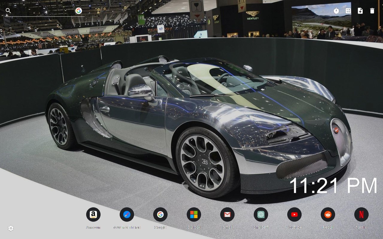 Bugatti Wallpaper Theme New Tab