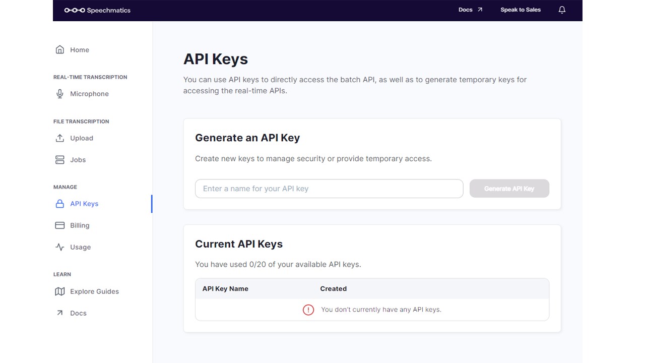 Snapshot 7 of Speechmatics | Speech API | Most Accurate and Inclusive Speech Technology