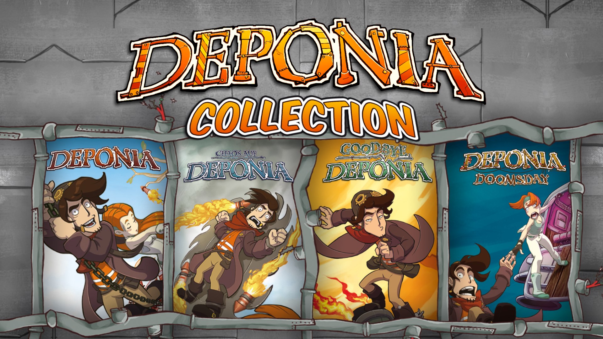 Deponia Collection PS4 - Jeu D'aventure Et Puzzle - Très Bon état