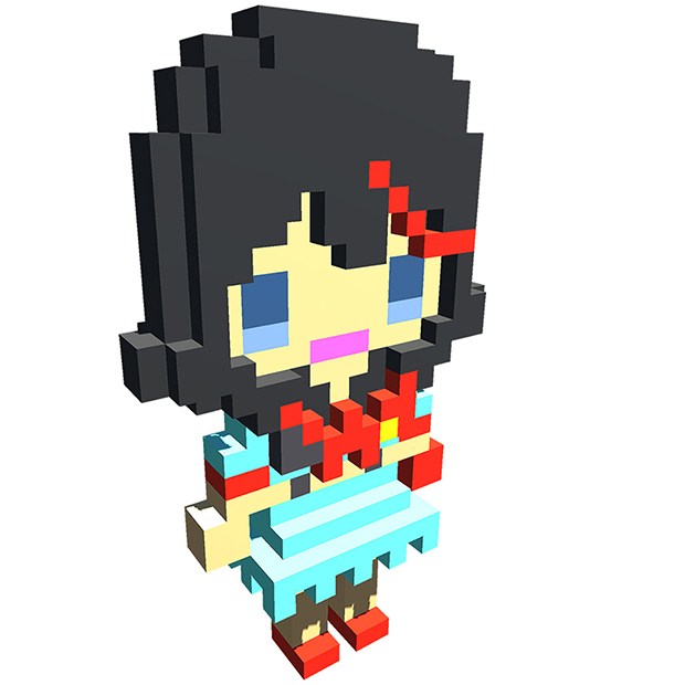get anime 3d colornumber  voxel coloring pixel art
