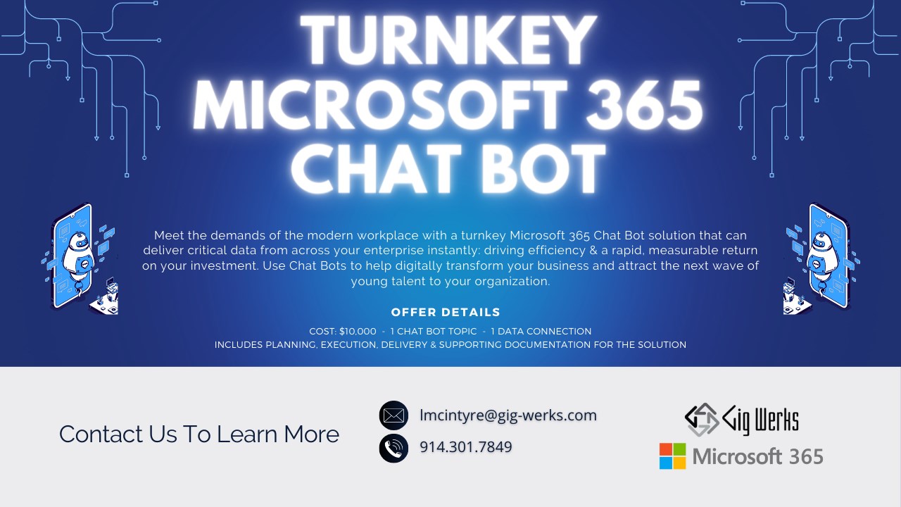 Snapshot 1 of Turnkey Chat Bot Solution