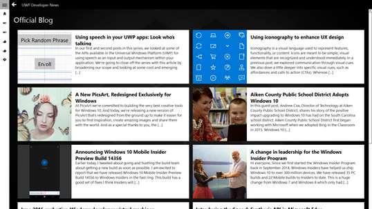 UWP Developer News screenshot 2