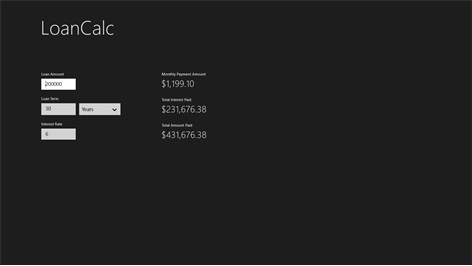 LoanCalc Screenshots 1