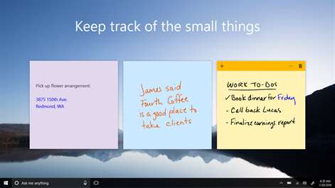 Microsoft Sticky Notes Screenshots 1