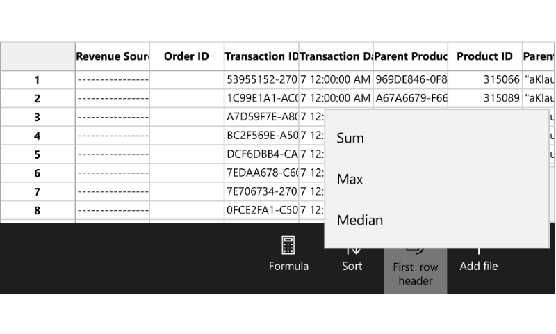 aKlau simple csv viewer screenshot