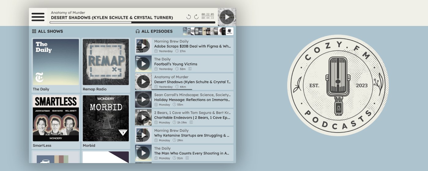 Cozy FM - Podcast Player