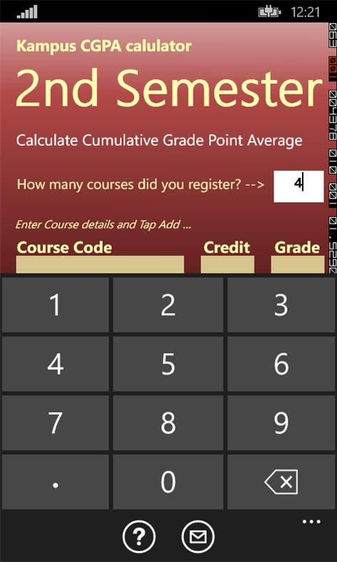 #5. kampus CGPA Calculator (Windows) By: CyberIBM Corporation