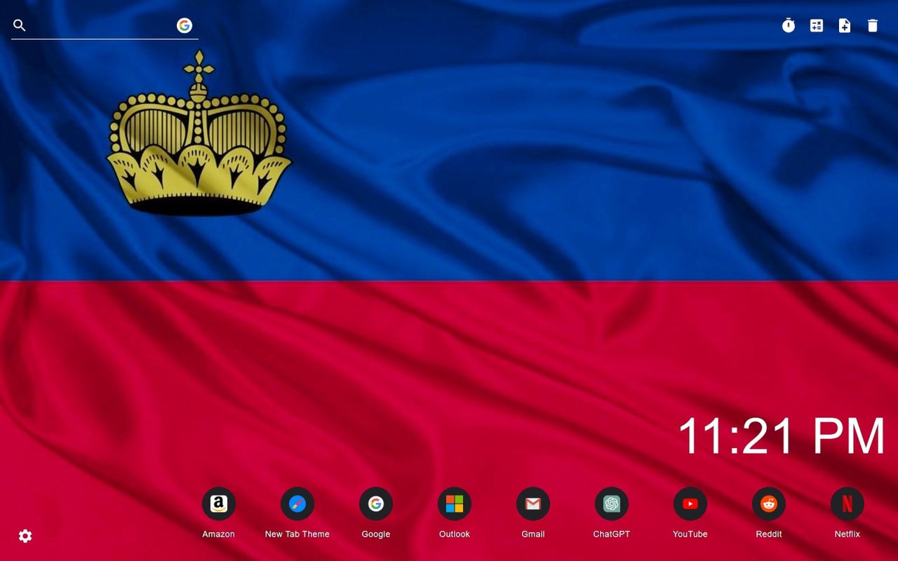 Liechtenstein Flag Wallpaper New Tab