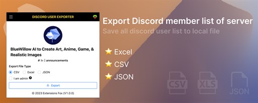 dSaver - Export Discord user list to CSV marquee promo image