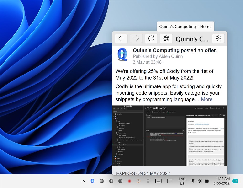 #3. TaskbarWebsites (Windows) Oleh: Quinn's Computing