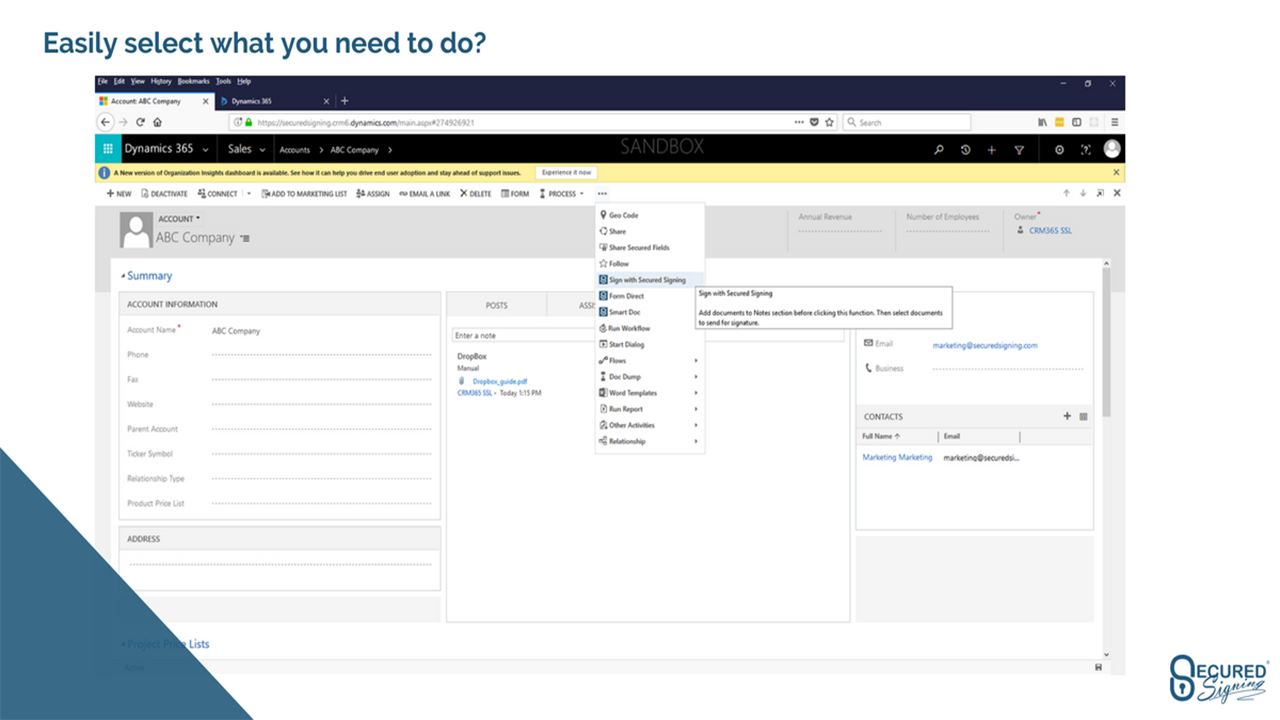 Snapshot 4 of Secured Signing for Dynamics 365