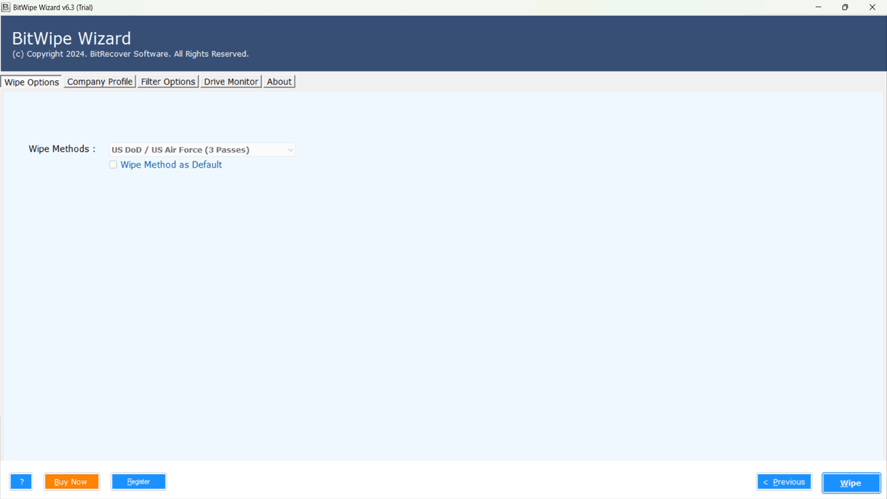 Snapshot 5 of BitRecover Disk Cleaner