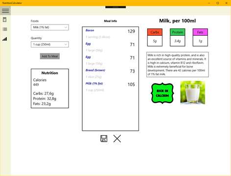 NutritionCalculator Screenshots 1