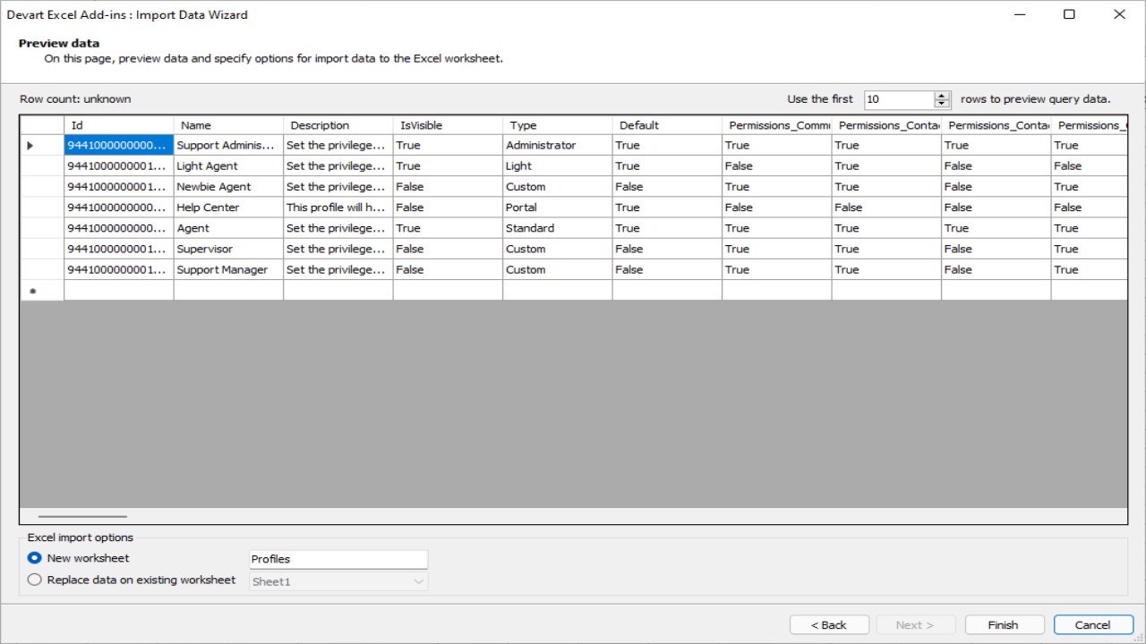 Snapshot 4 of Devart Connector for Zoho Desk from Excel
