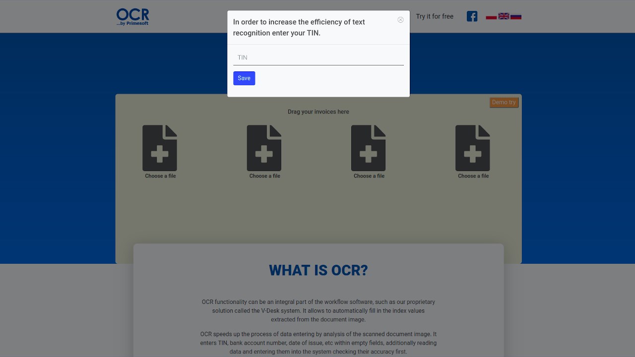 Snapshot 3 of OCR by Primesoft