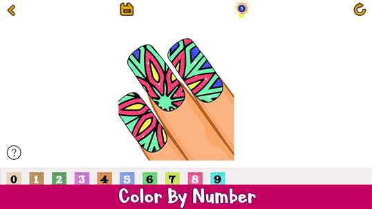 Nails Glitter Color by Number - Girls Coloring Book screenshot 2