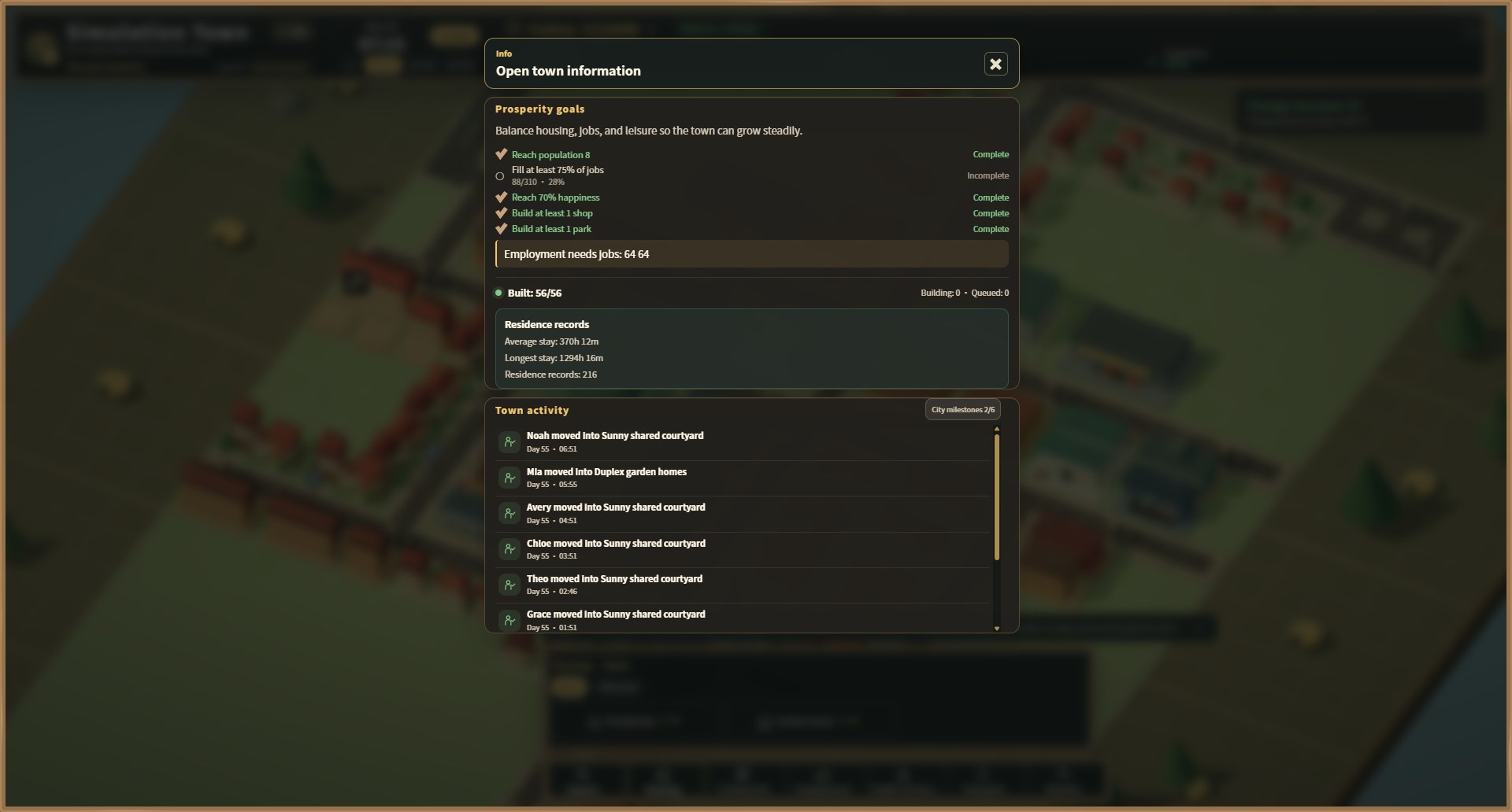 Simulation Town screenshot