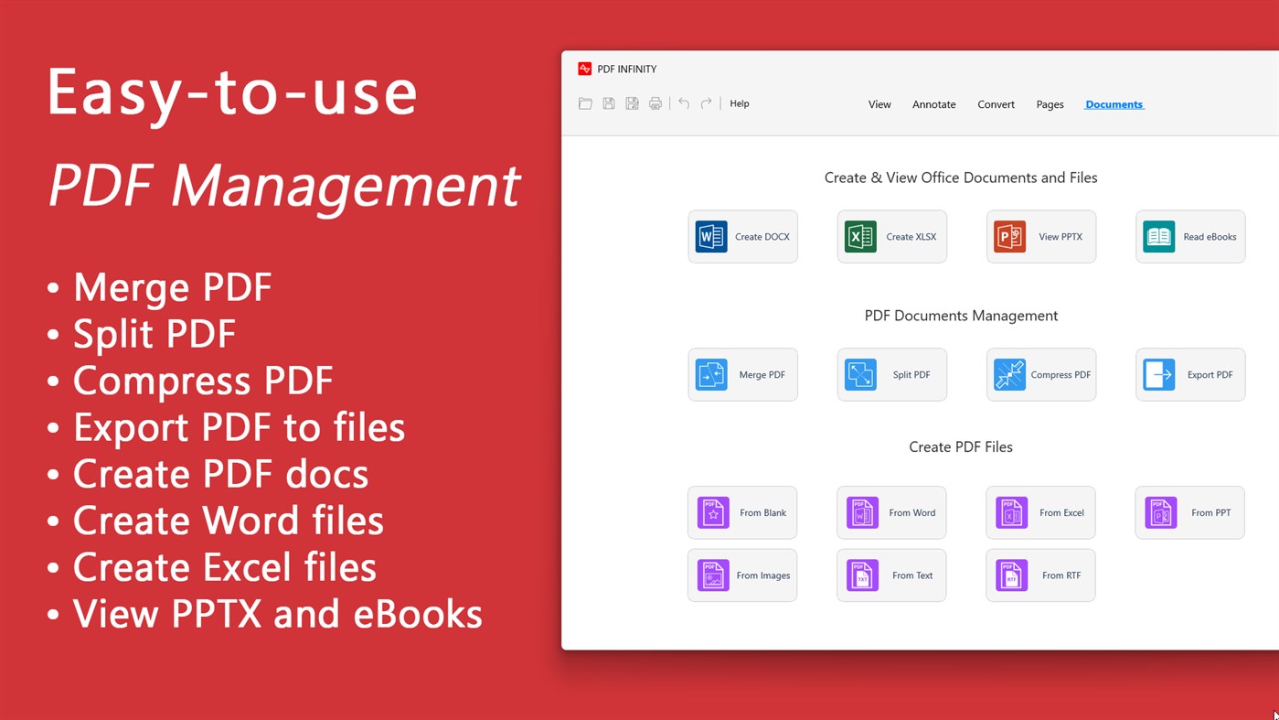 #6. PDF Infinity - DOCX, XLSX and PDF Editor (Windows) By: HUXSoft.com