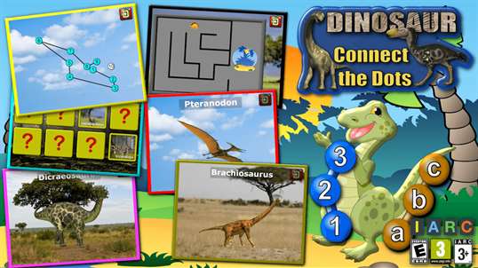 Kids Dinosaur Connect the Dots Puzzles - Rex teaches the ABC and counting screenshot 1