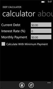 Debt Calculator screenshot 1