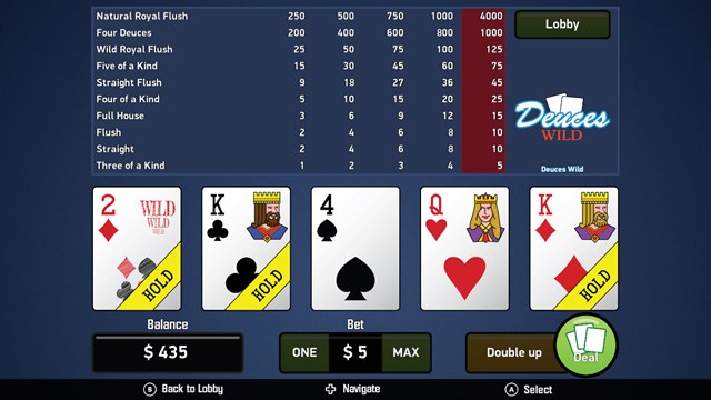 Deuces Wild - Video Poker screenshot 1