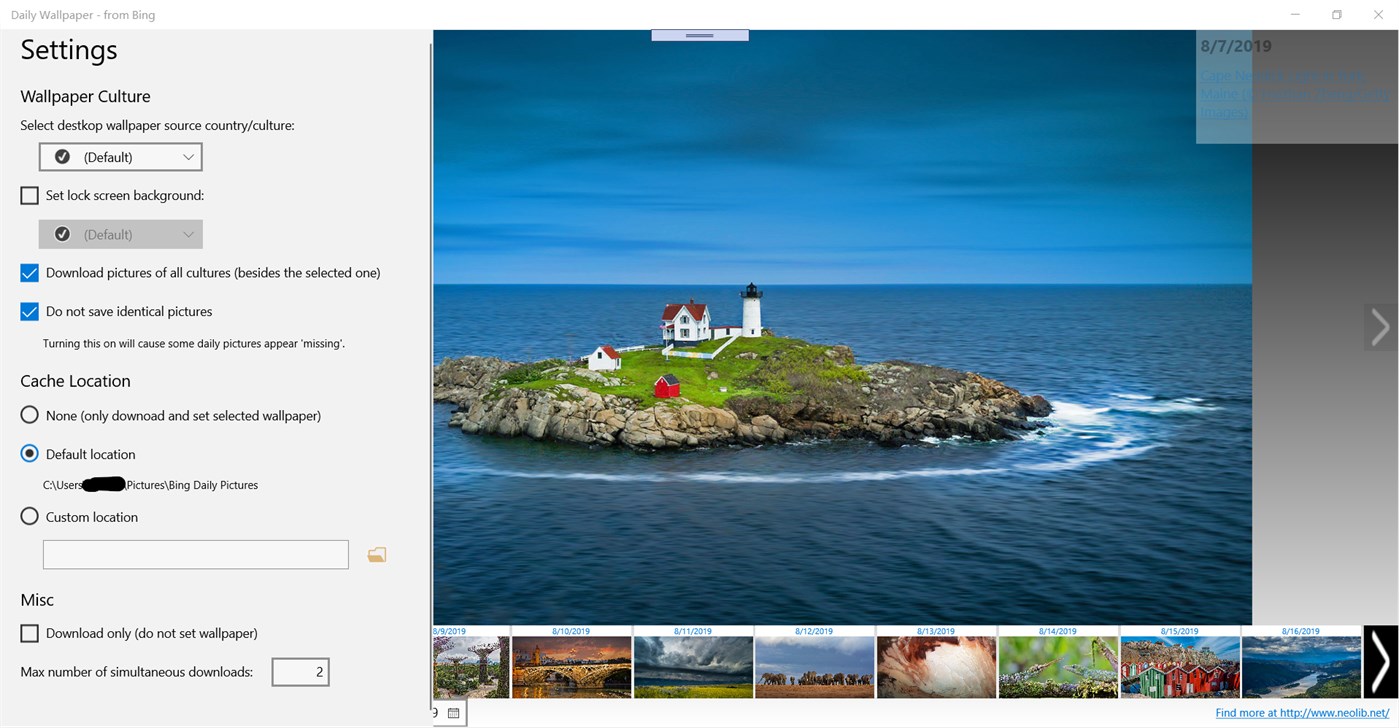 #2. Daily Wallpaper - from Bing (Windows) 来自: neolib.net