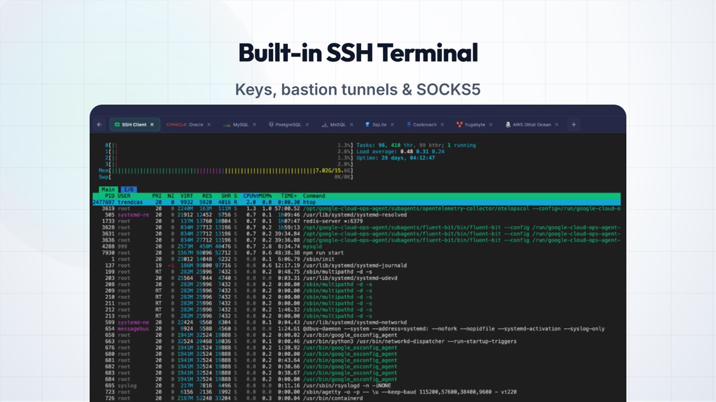 #4. SQLSSH: Database Client/SSH/S3 (Windows) De: Trendcas