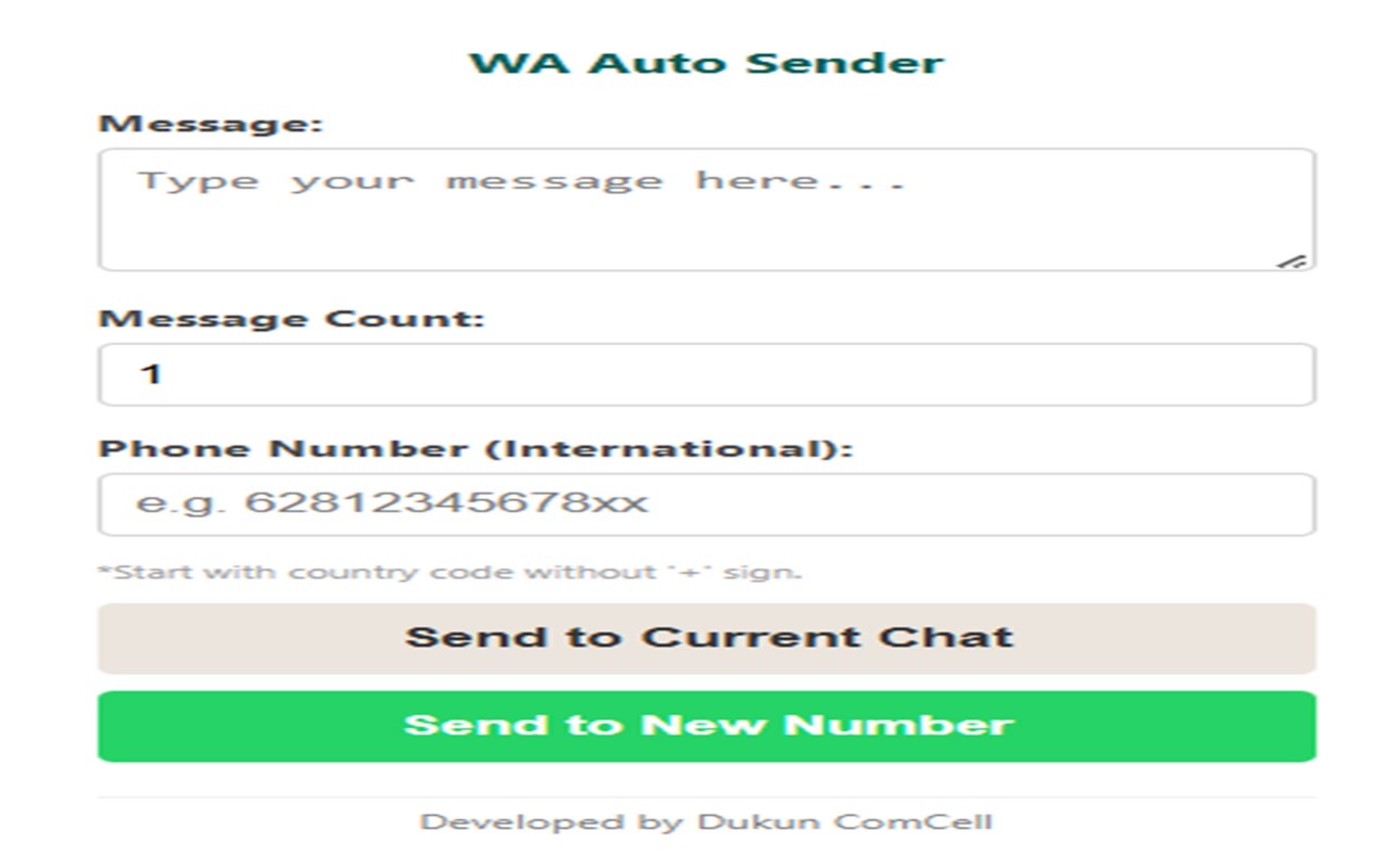 WA Auto Sender By Dukun ComCell