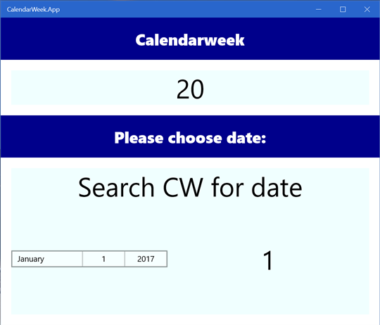 CalendarWeek.App screenshot 1