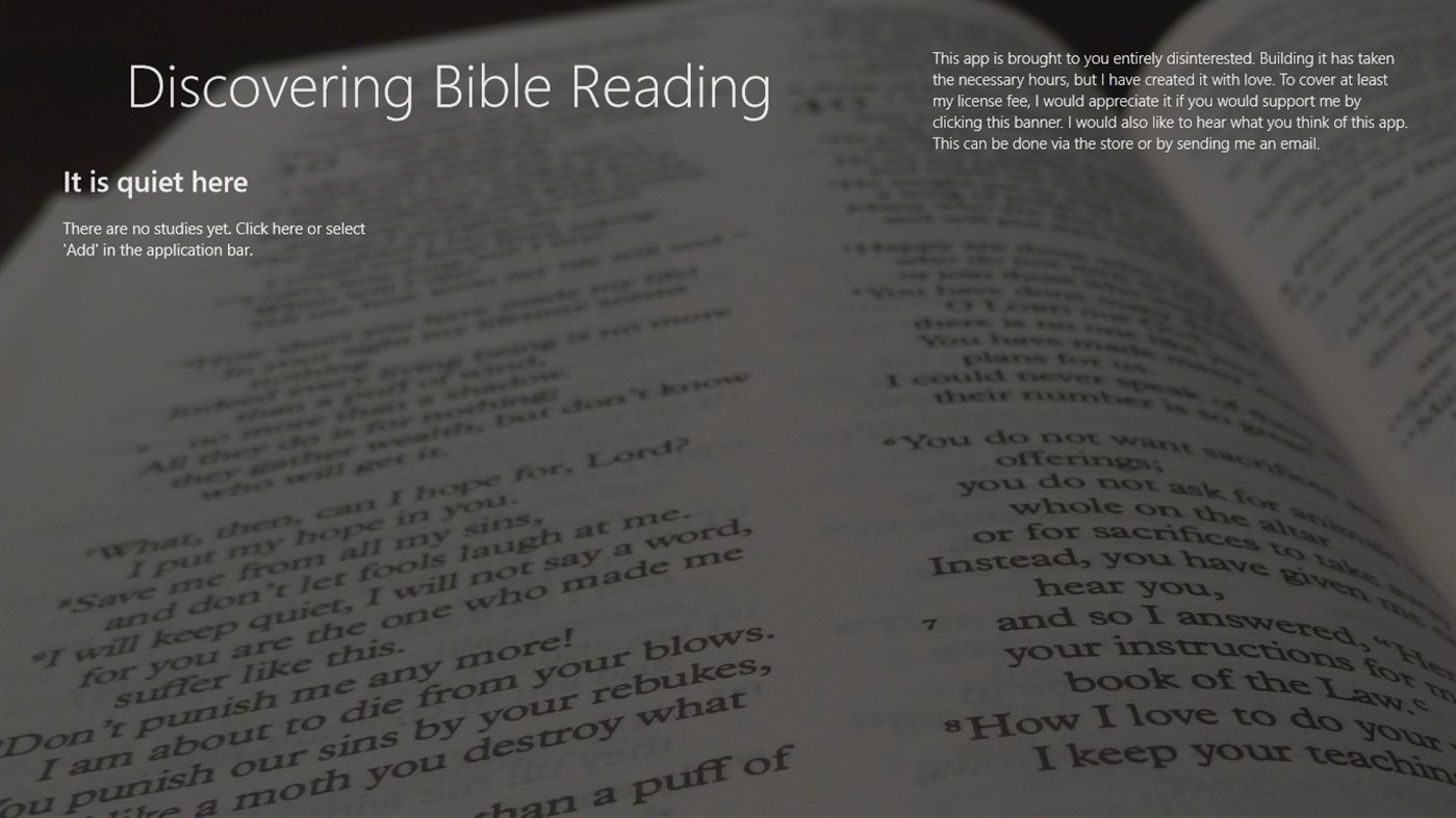 #1. Discovering Bible Reading (Windows) By: EightFourTwo
