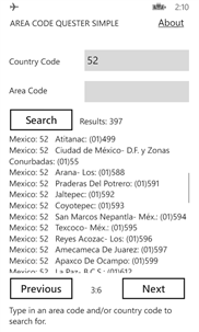 Area Code Quester Simple screenshot 1
