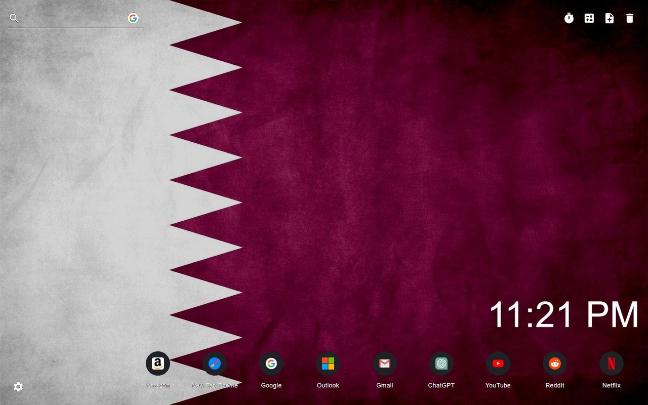 Qatar Flag Wallpaper New Tab