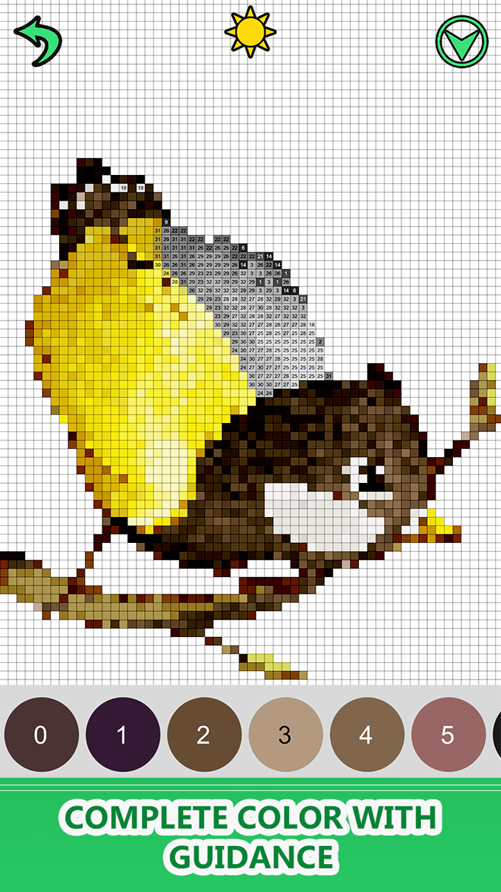 Recevoir Birds Color By Number Pixel Art Sandbox Coloring