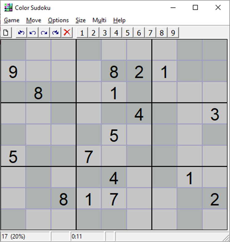 #4. Colour Sudoku (Windows) 来自: Petr Lastovicka