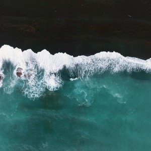 Volcanic Island Aerial View
