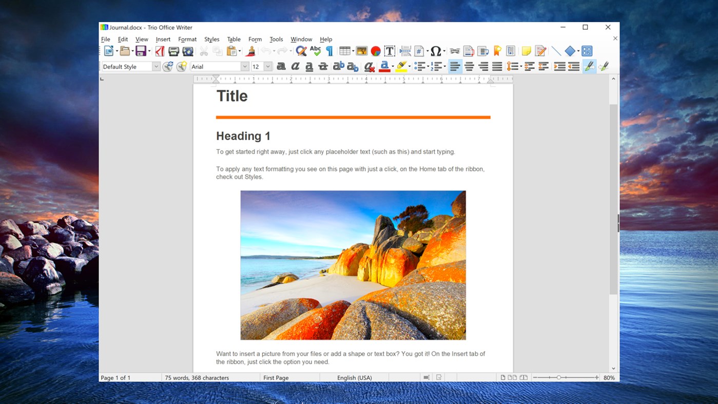 #2. Trio Office: DOCX & XLSX Editor (Windows) Podle: GT Office PDF Studio