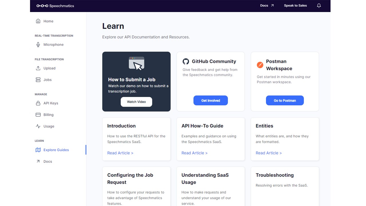 Snapshot 9 of Speechmatics | Speech API | Most Accurate and Inclusive Speech Technology