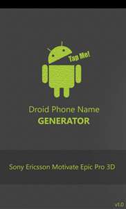 Droid Phone Name Generator screenshot 1