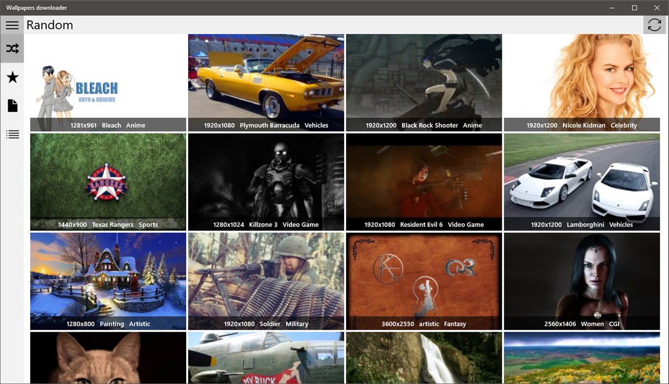 #1. Wallpapers downloader (Windows) 由: Аркадий Кузнецов