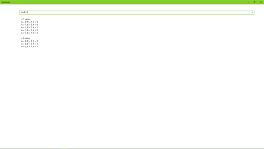 Satisfiability screenshot 2