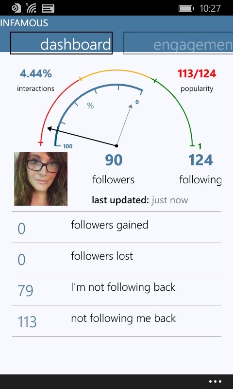 screenshot 1 - im not following someone on instagram