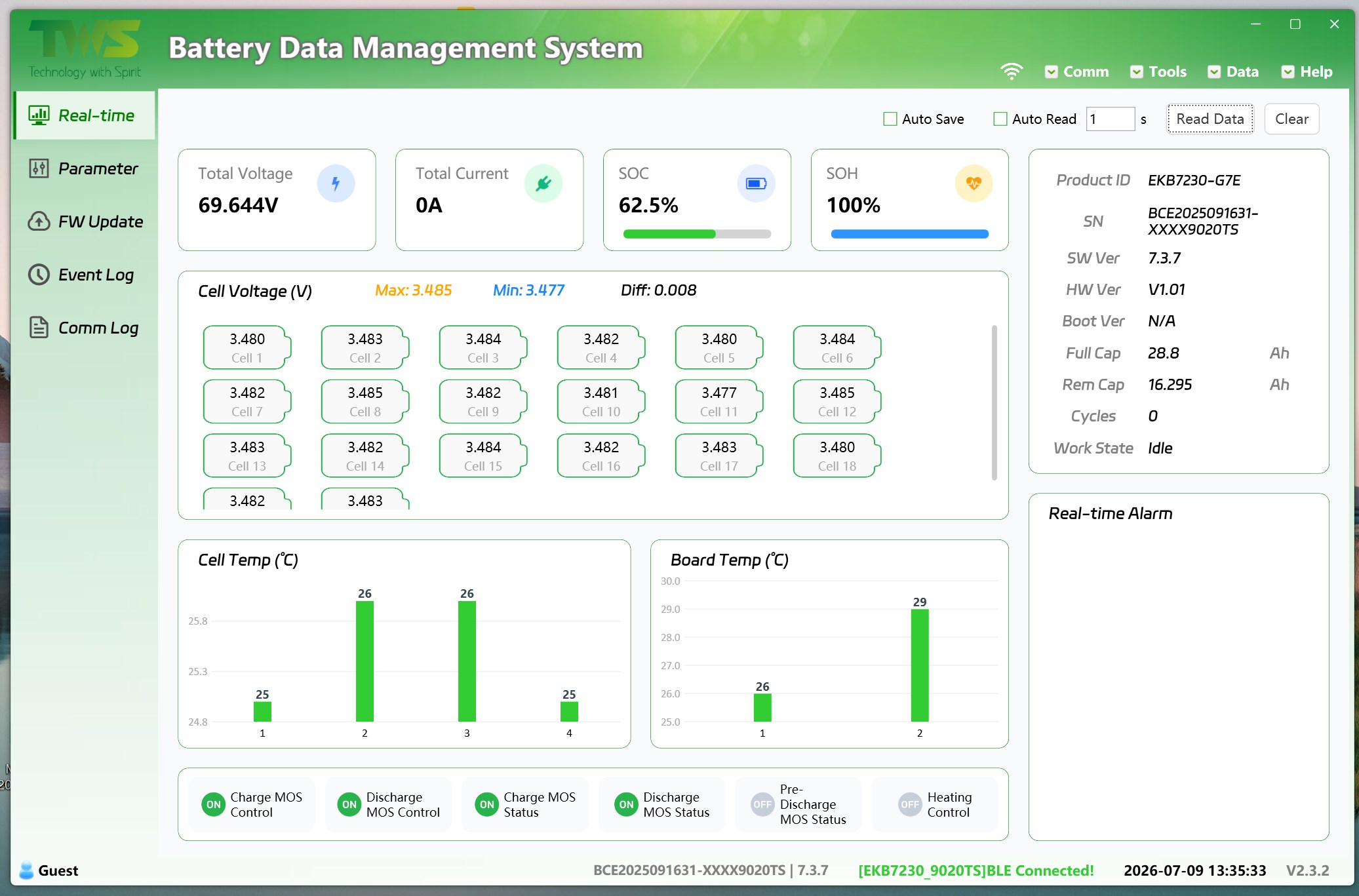 BMS Monitor screenshot
