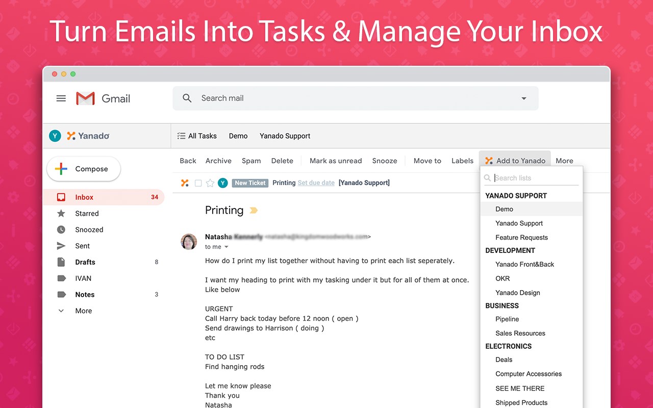Yanado - Task Management inside Gmail