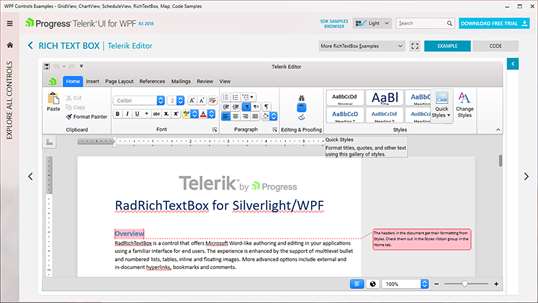 Telerik UI for WPF Examples screenshot 6