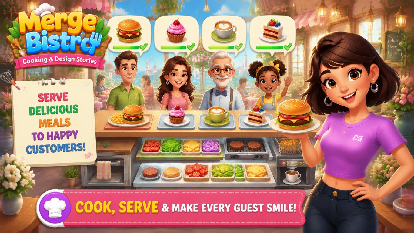 Merge Bistro: Cooking & Design Stories screenshot