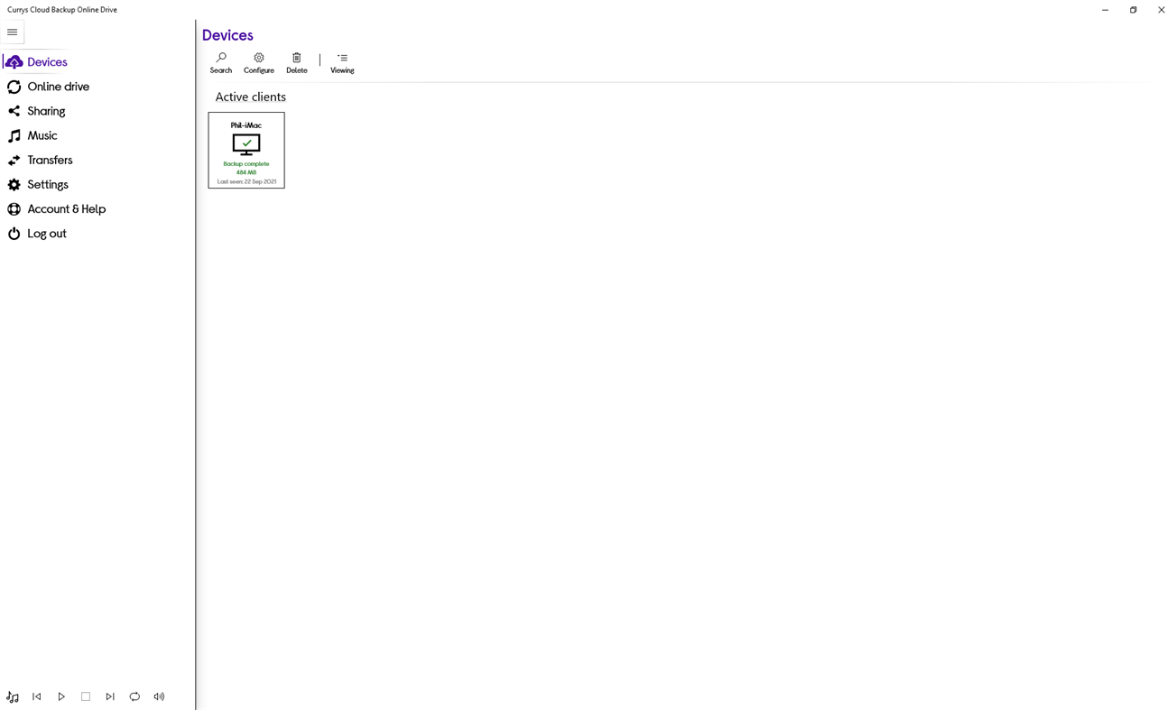 #3. Currys Cloud Backup Online Drive (Windows) Bởi: Livedrive