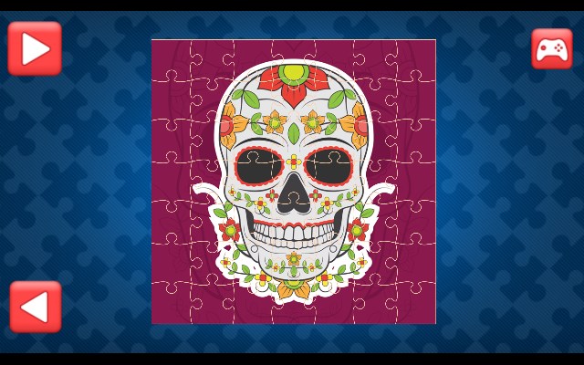 Colorful Skull Jigsaw Game