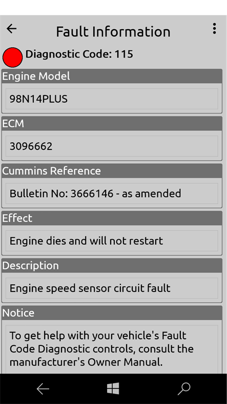 #5. Cummins Fault Codes (Windows) 由: Torquepower Diesel (Aust) Pty Ltd