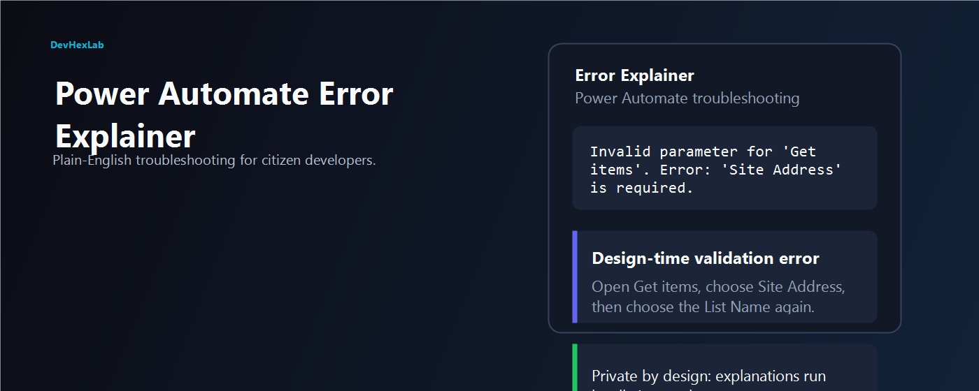 Power Automate Error Explainer