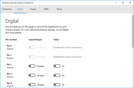 Windows Remote Arduino Experience Screenshots 2